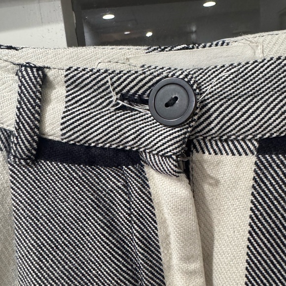 Mara Hoffman Black and White Trousers with Bold Buffalo Check - Picture 3 of 4